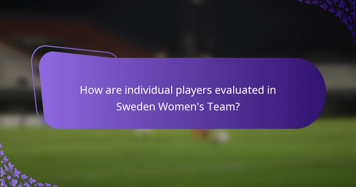 How are individual players evaluated in Sweden Women's Team?