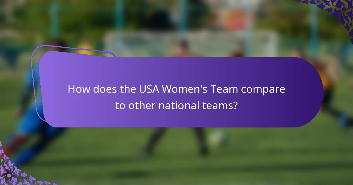 How does the USA Women's Team compare to other national teams?