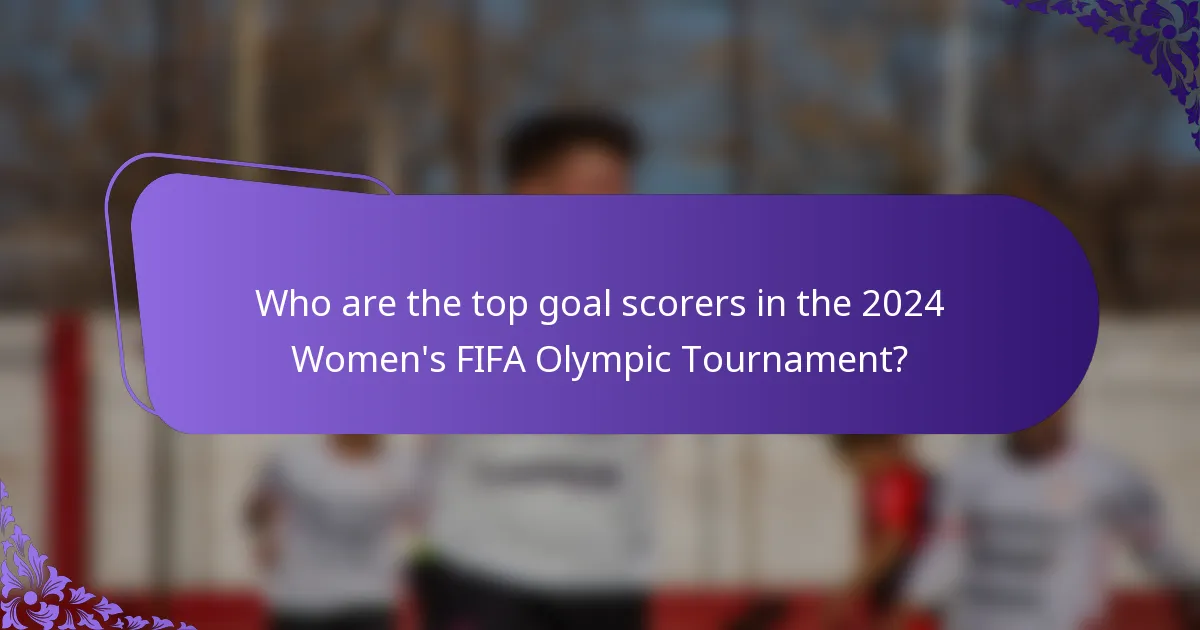 Who are the top goal scorers in the 2024 Women's FIFA Olympic Tournament?